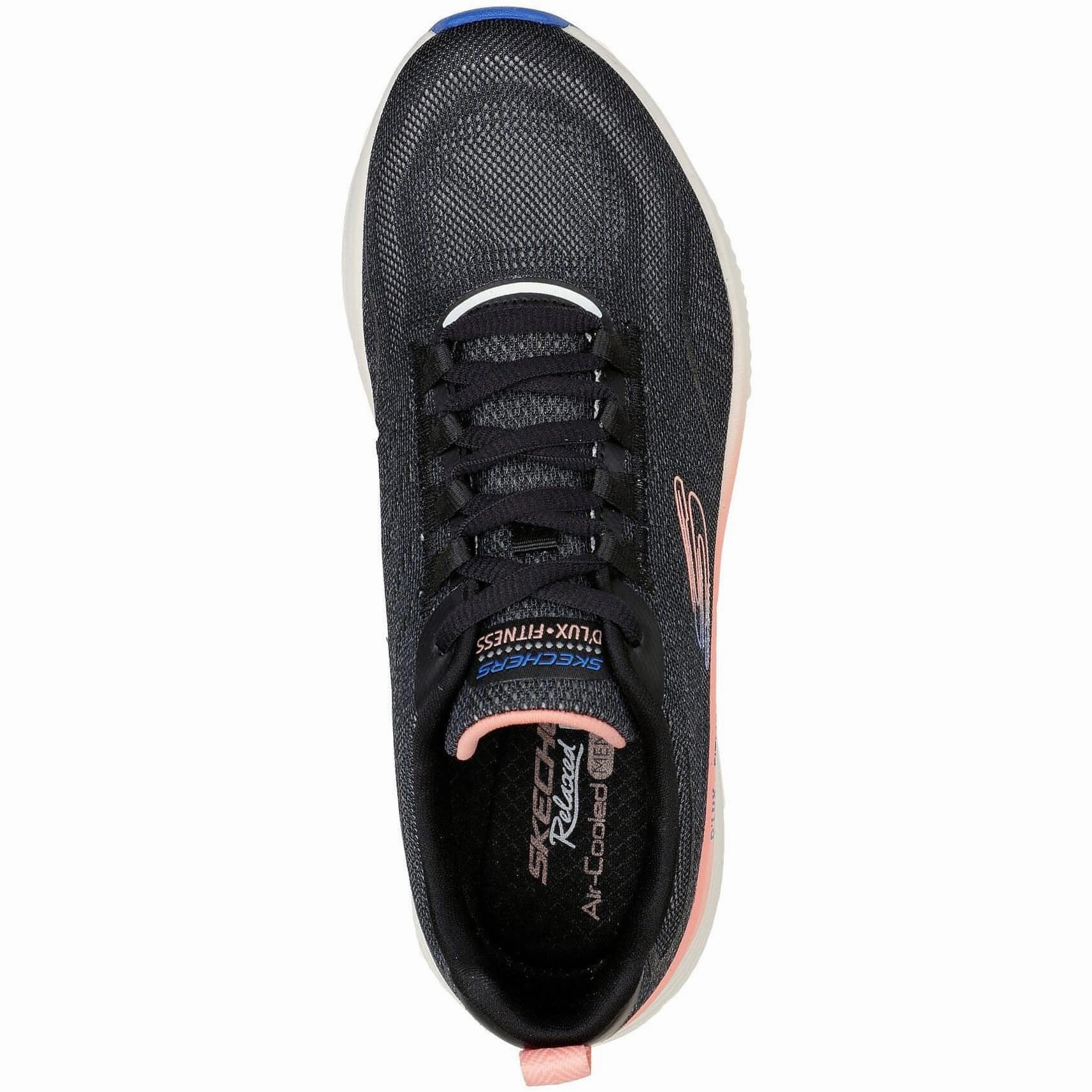 Skechers D'Lux Fitness Womens Training Shoes - Black Balanced Sole