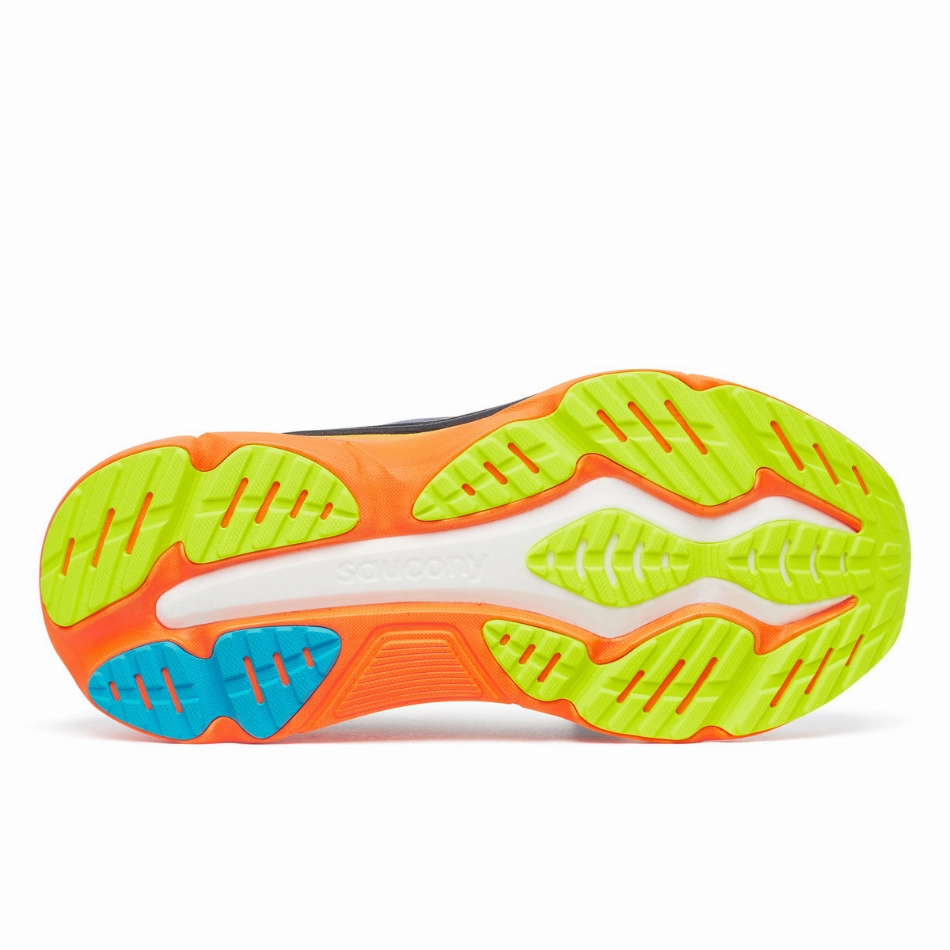 chemical - resistant Saucony Men's Hurricane 25 Running Shoes in Shadow/Vizi - Online Exclusive