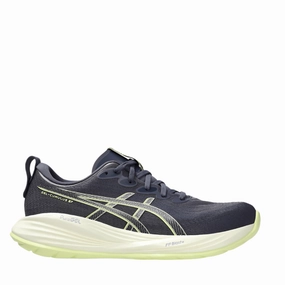 Multi Density Midsole ASICS Men's GEL-CUMULUS 27 Running Shoes in Indigo/Fog/Lucid Yellow AW25