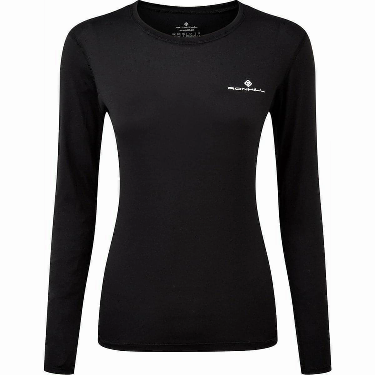 Ronhill Core Long Sleeve Womens Running Top - Black Interview Young adult