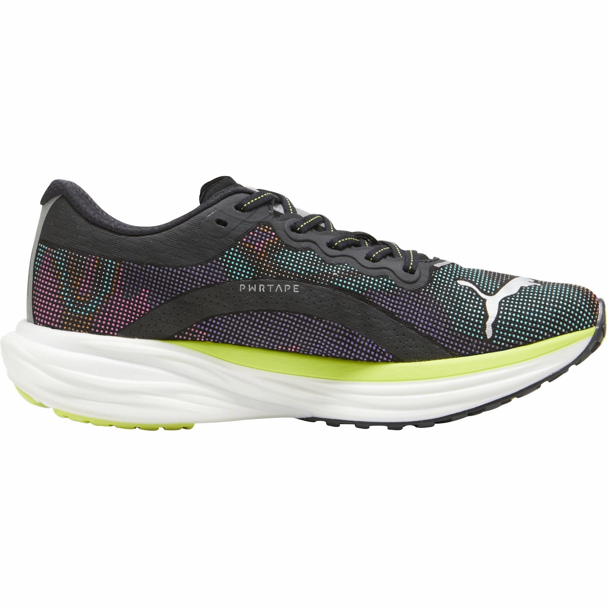 Puma Deviate Nitro 2 Mens Running Shoes - Black Low Collar Design
