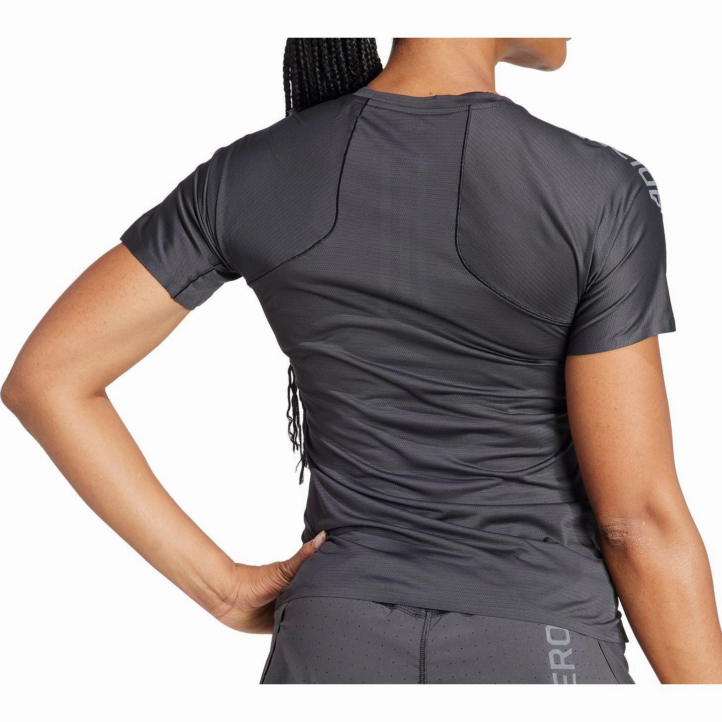 Outdoor Outfit Style adidas Adizero Short Sleeve Womens Running Top - Black