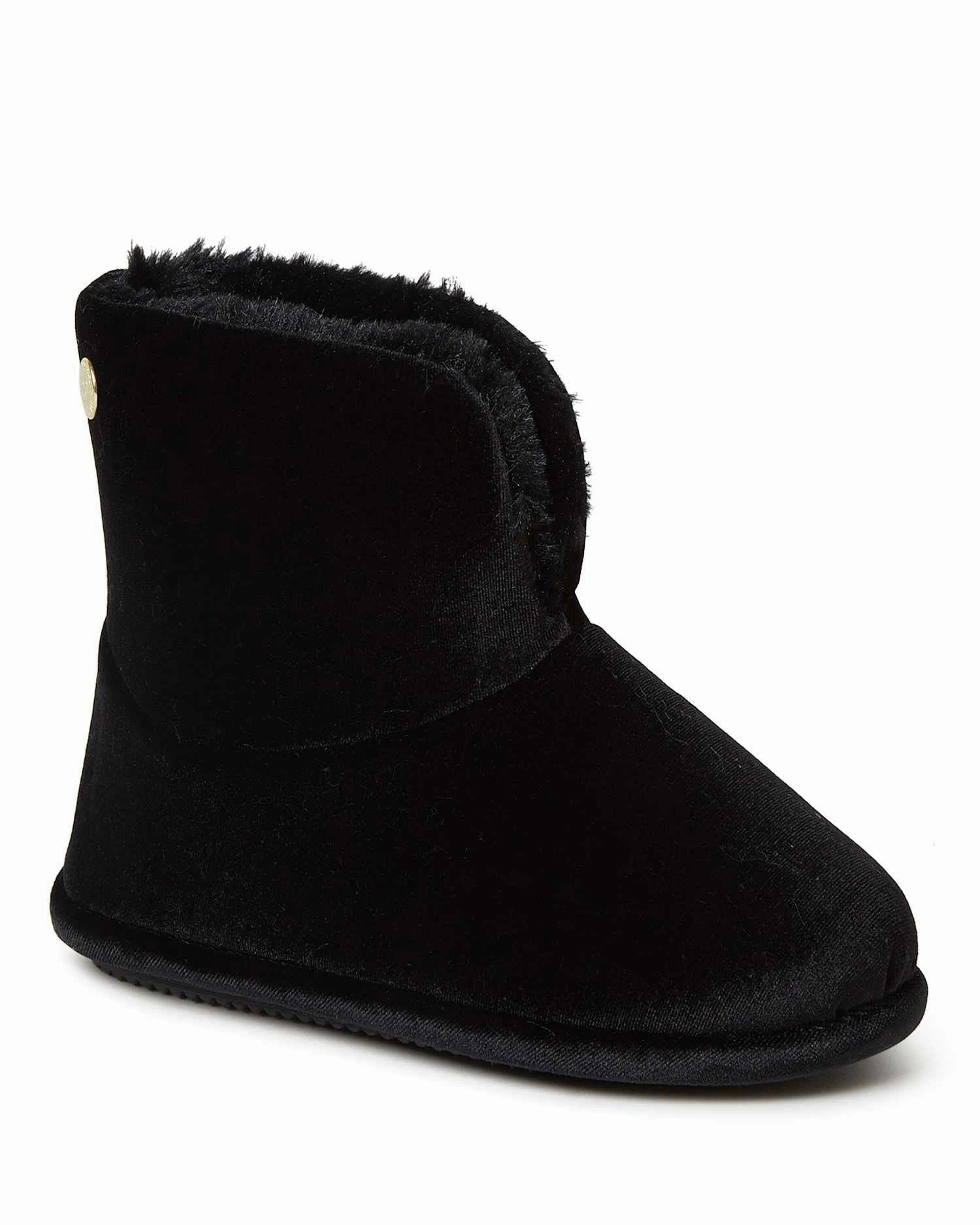 Easy To Maintain Dearfoams Women's Sara Shiny Velour Bootie House Slipper Boot