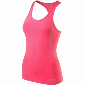 Core Anti Snag Fabric TCA Pro Performance Womens Running Vest Tank Top - Pink