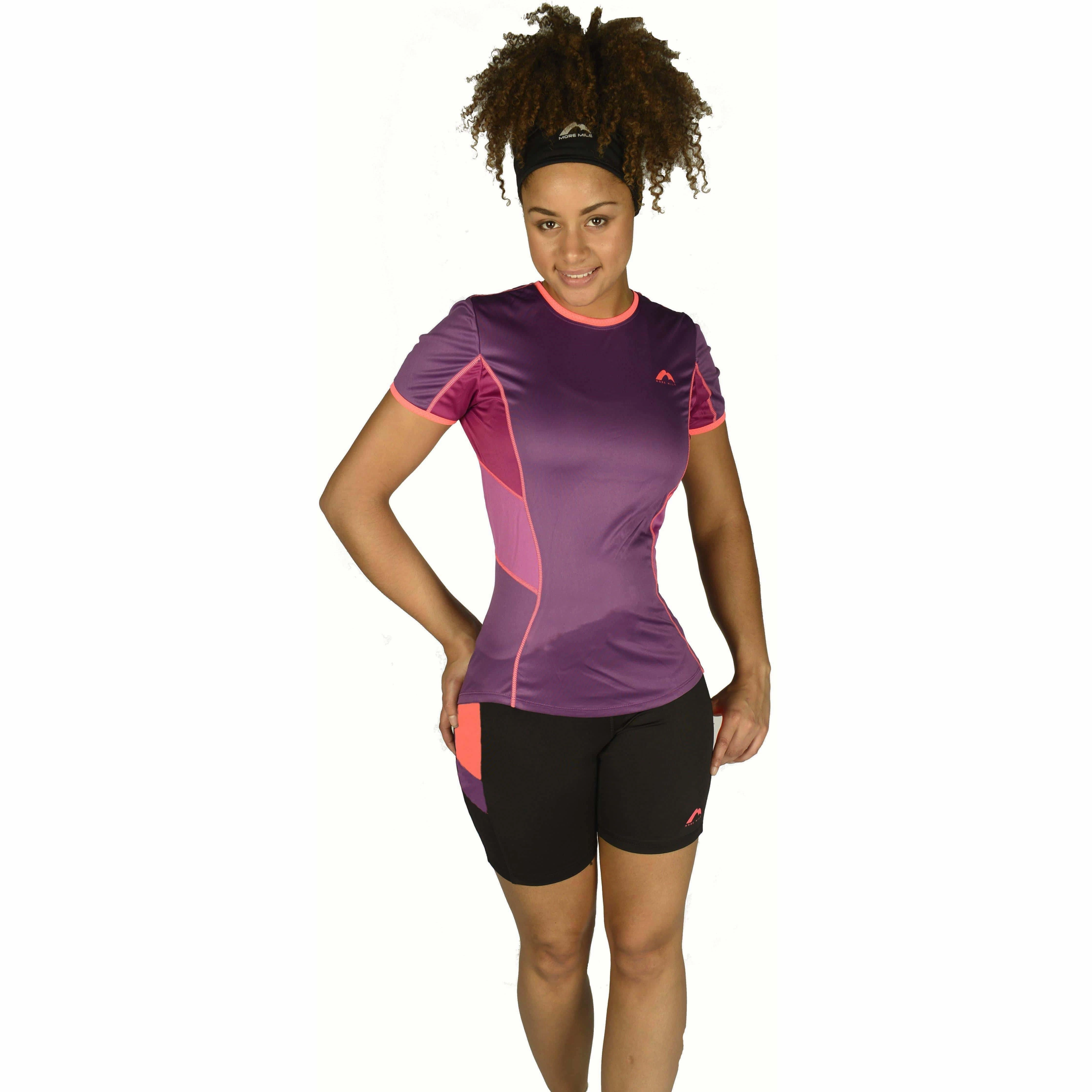 Stay Fresh More Mile More-Tech Womens Short Running Tights - Black