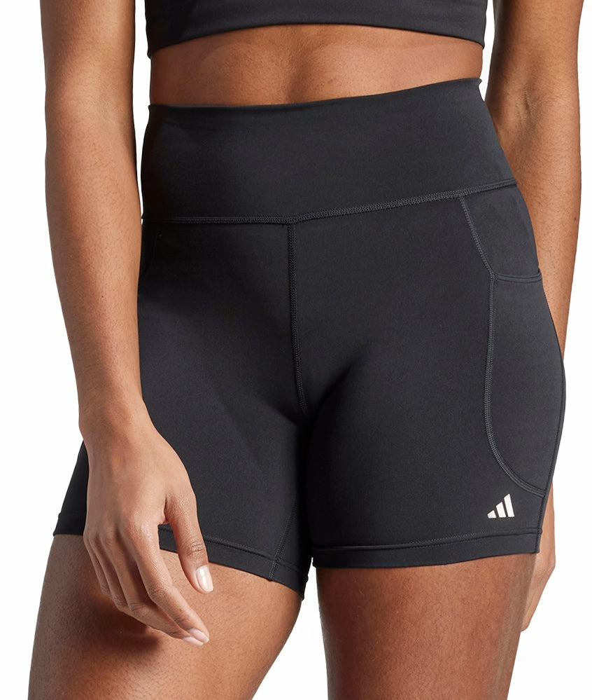 adidas DailyRun 5 Inch Womens Short Running Tights - Black Temperature Regulating Fibers