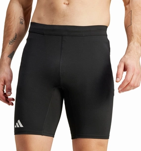 adidas Adizero Essentials Mens Short Running Tights - Black Sun Protection
