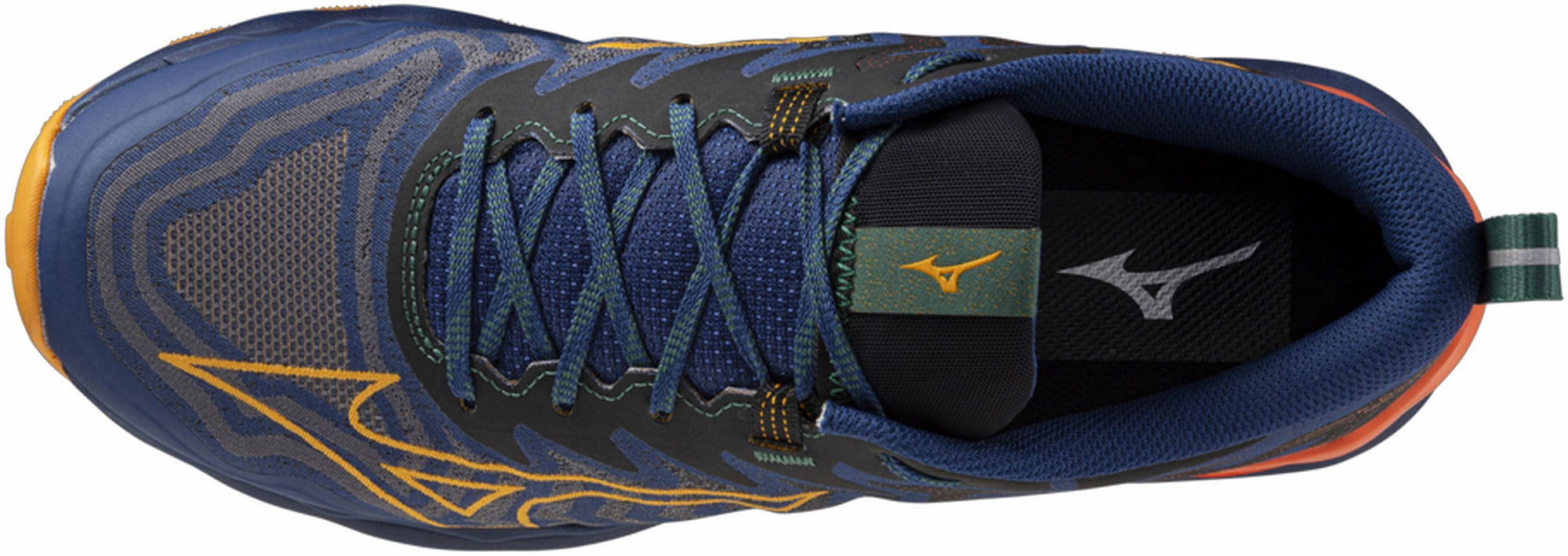 Mizuno Wave Daichi 8 Mens Trail Running Shoes - Blue Moldable Heel Cup