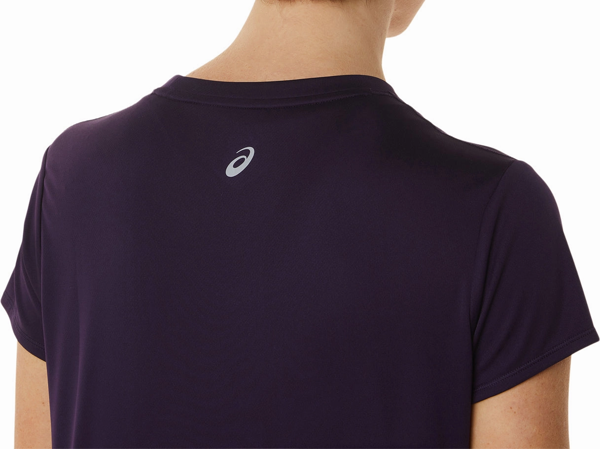 Weekend Essential Asics FujiTrail Logo Short Sleeve Womens Running Top - Purple