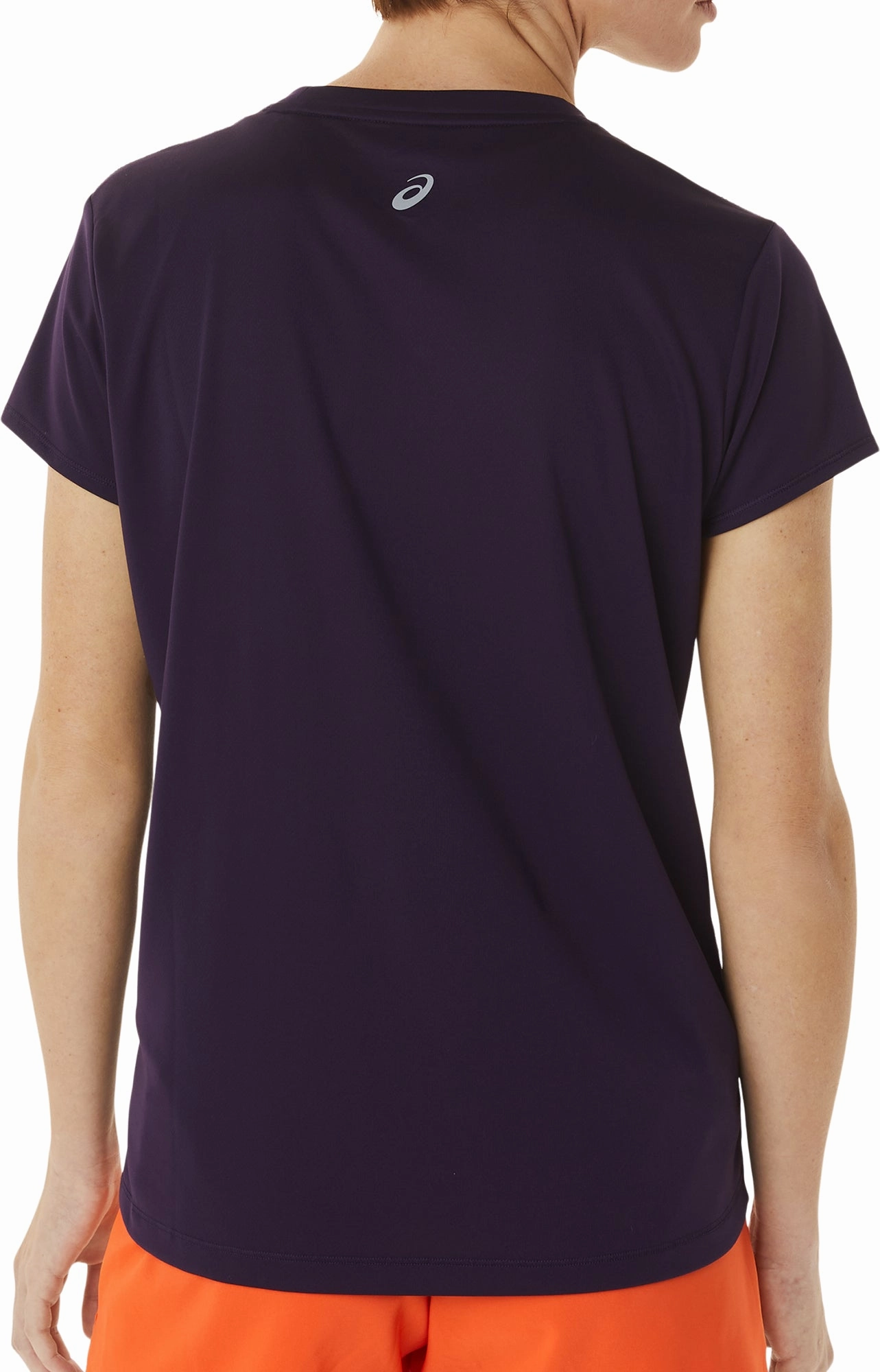 Asics FujiTrail Logo Short Sleeve Womens Running Top - Purple Trendy Vibes MicroPiqueKnit