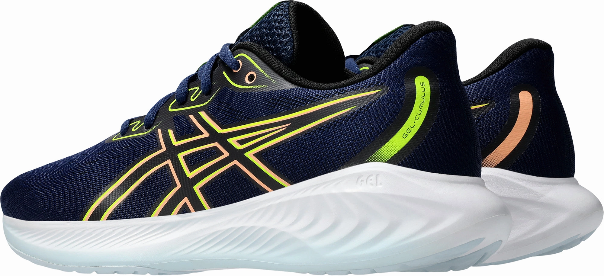 Memory Foam Collar Asics Gel Cumulus 26 Junior Running Shoes - Navy