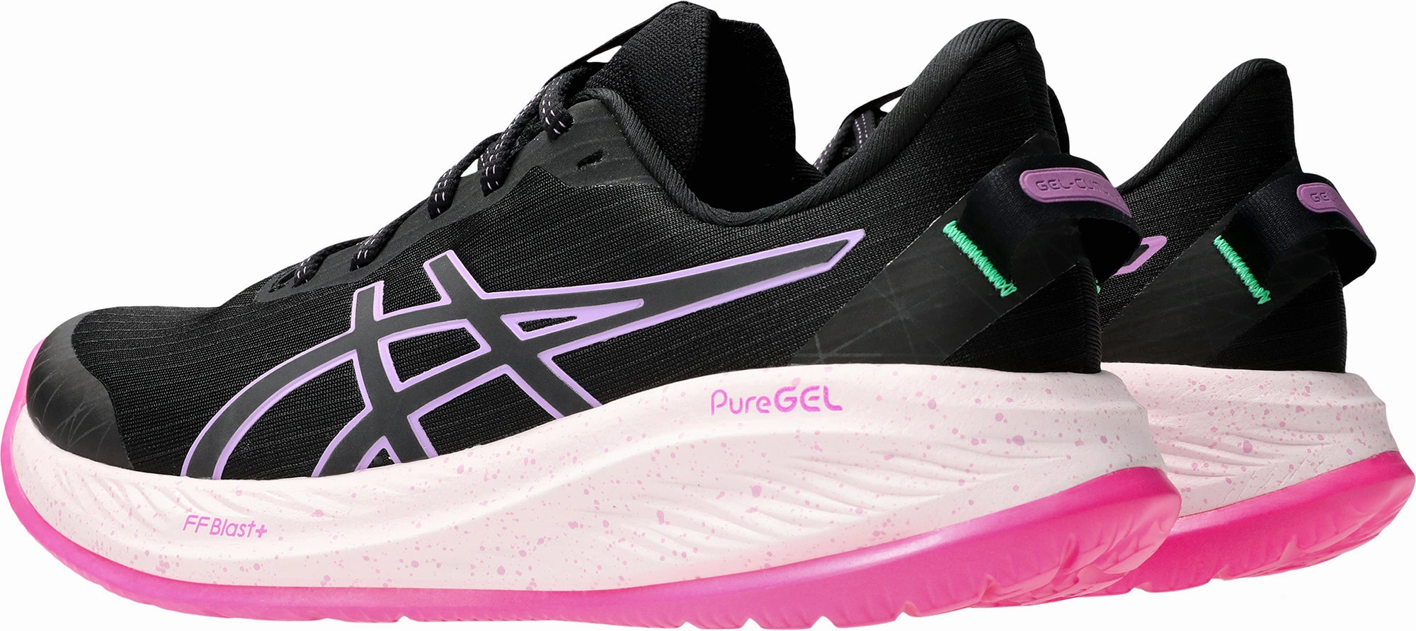 Knit Fabric Design Street traction Asics Gel Cumulus 26 Lite-Show Womens Running Shoes - Black