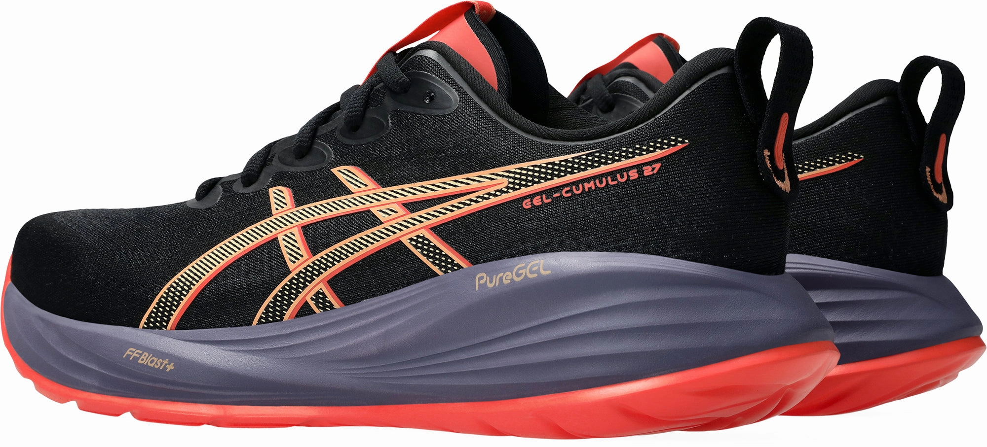 Adaptive Heel Lock Insole liner Asics Gel Cumulus 27 Mens Running Shoes - Black