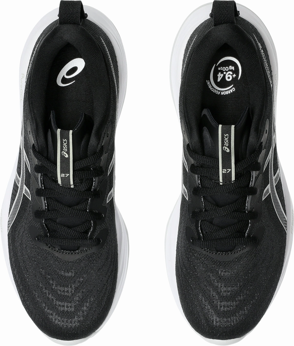 Asics Gel Cumulus 27 Womens Running Shoes - Black Stretchy Material