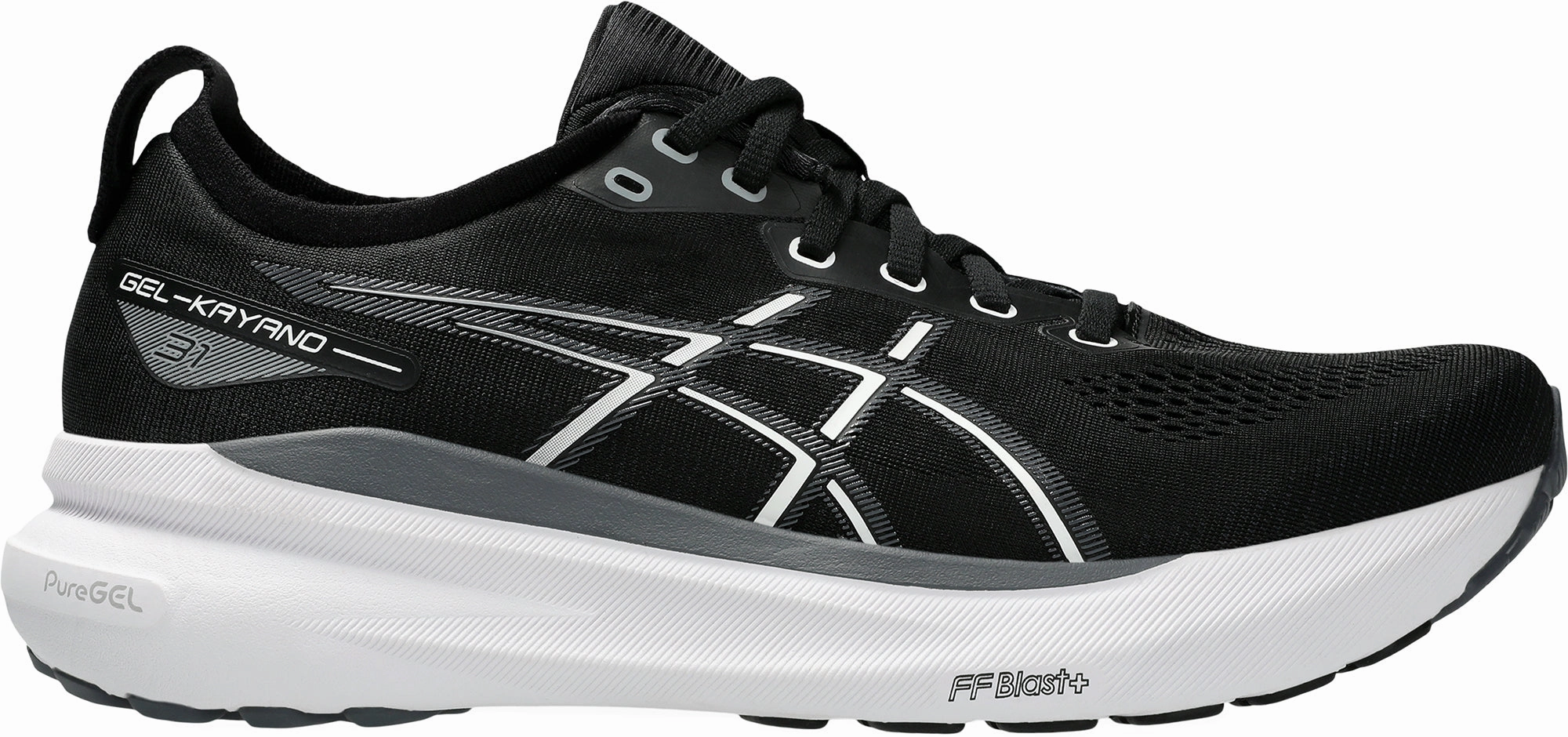 beginner runners' shoes Asics Gel Kayano 31 WIDE FIT (2E) Mens Running Shoes - Black