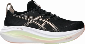 Anti - slip sole Asics Gel Nimbus 27 Womens Running Shoes - Black