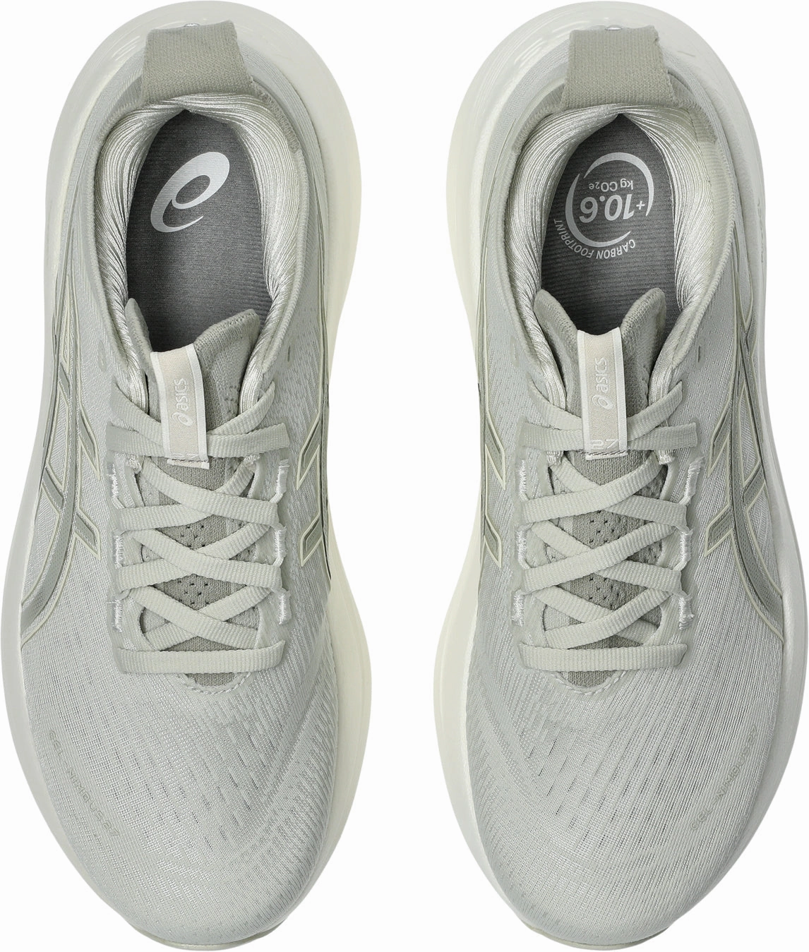 Asics Gel Nimbus 27 Womens Running Shoes - Grey lightweight foam shoe material