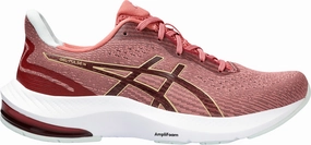 Ventilated Lining CushionedInsole Asics Gel Pulse 14 Womens Running Shoes - Pink