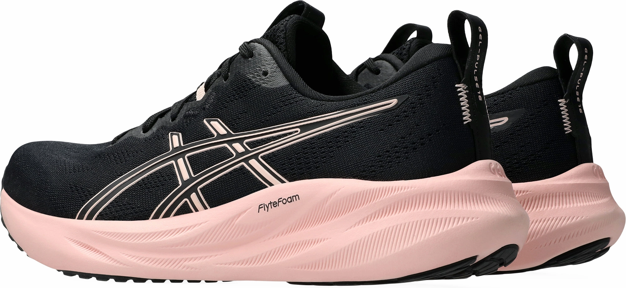 Easy Motion Comfort Reinforcement Asics Gel Pulse 16 Womens Running Shoes - Black