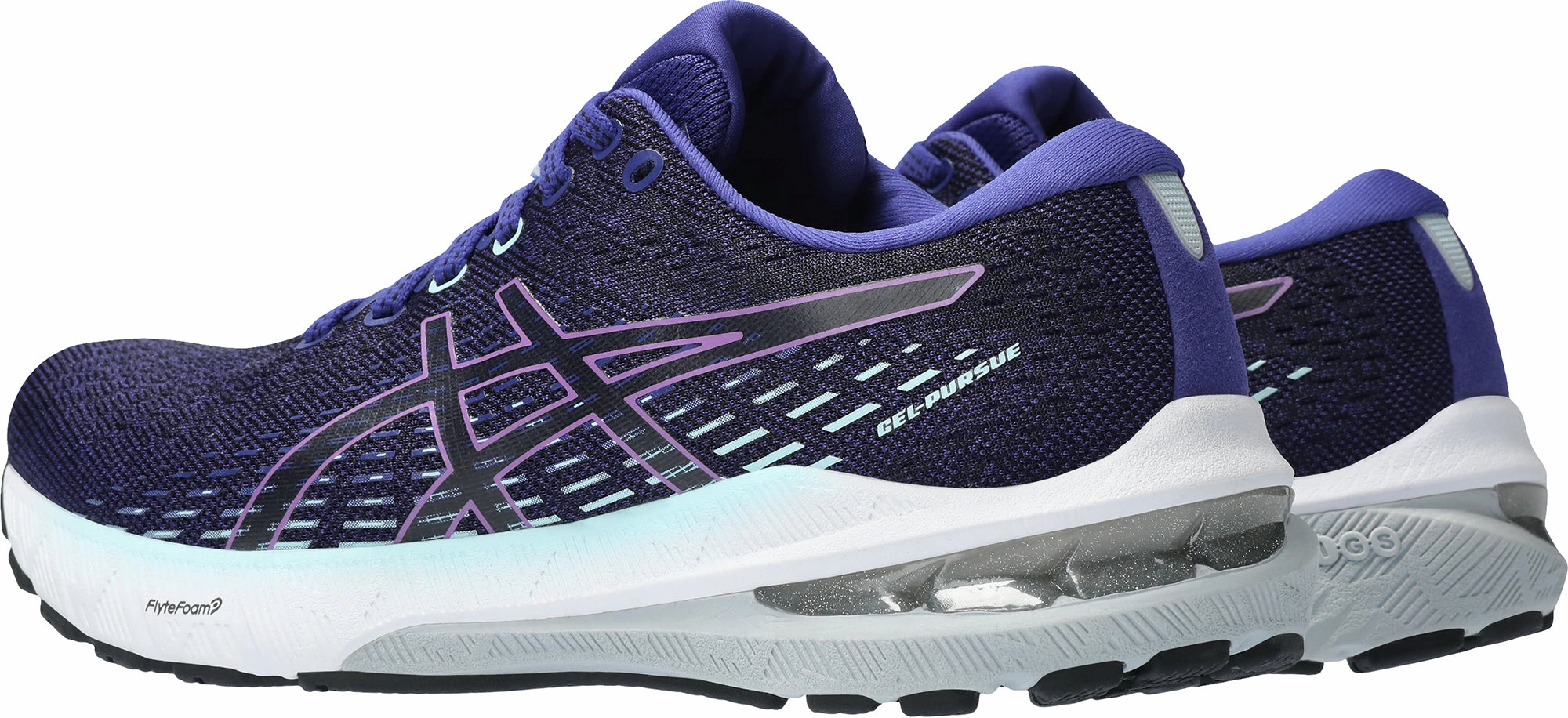 Asics Gel Pursue 8 Womens Running Shoes - Blue Comfort Laces