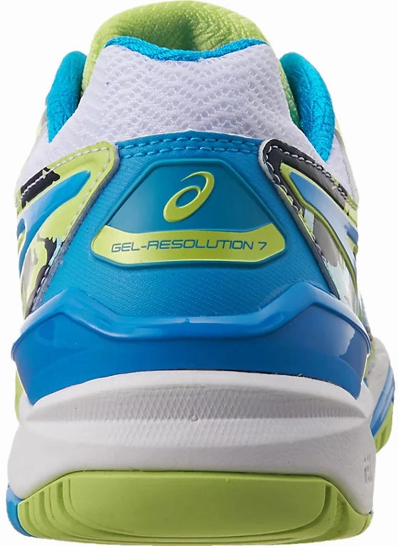 Asics Gel Resolution 7 L.E Womens Tennis Shoes - Blue Sporty Fit