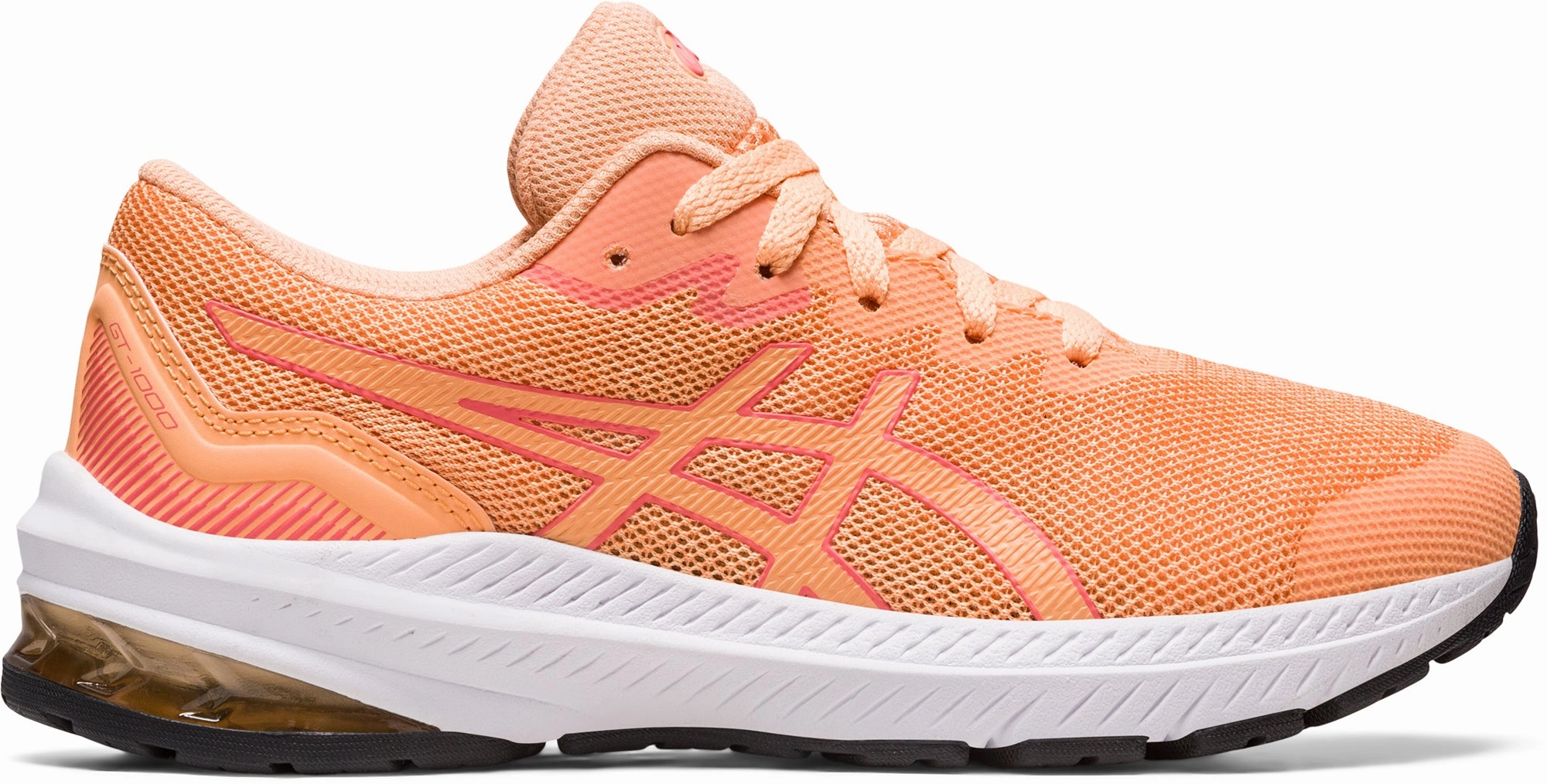 Asics GT 1000 11 GS Junior Running Shoes - Orange Dynamic Flex Grooves
