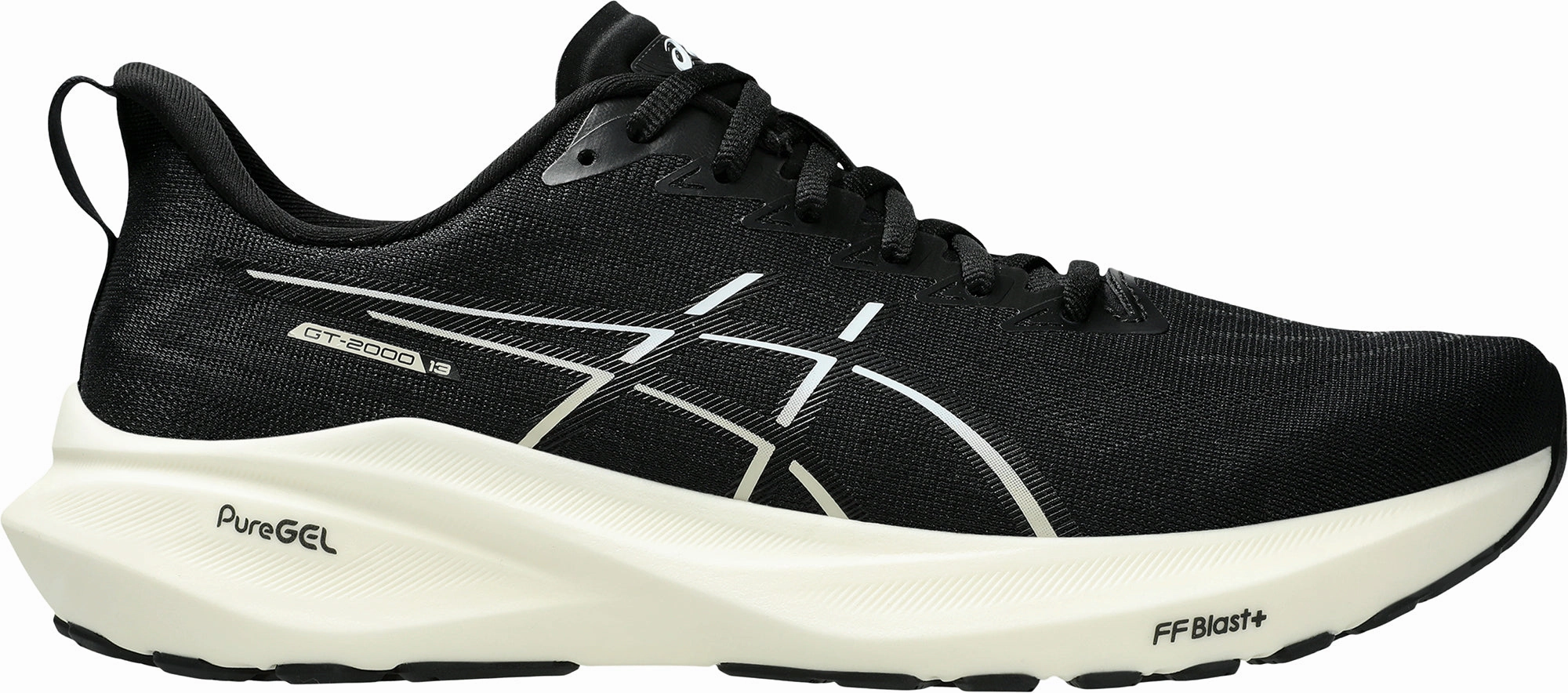 Asics GT 2000 13 WIDE FIT Mens Running Shoes - Black Hyperboloid Structure