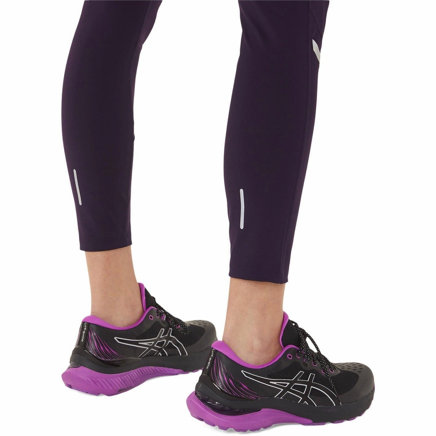 Dance Practice Lightweight Material Asics Lite-Show Womens Long Running Tights - Purple