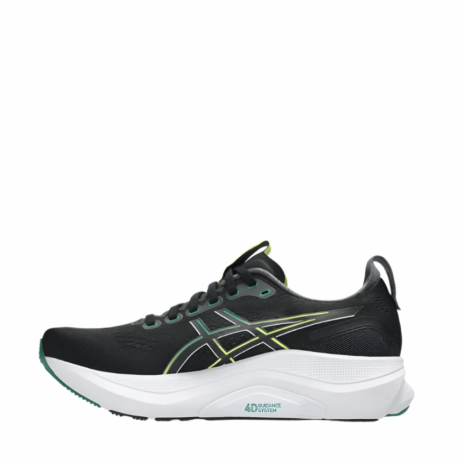 Multi - terrain ASICS Men's GEL-KAYANO 32 Running Shoes in Black/Jasper Green AW25