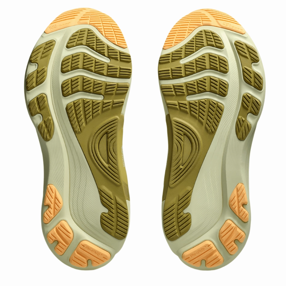 mid - cut ASICS Men's GEL-KAYANO 32 Running Shoes in White/Orange Glow AW25