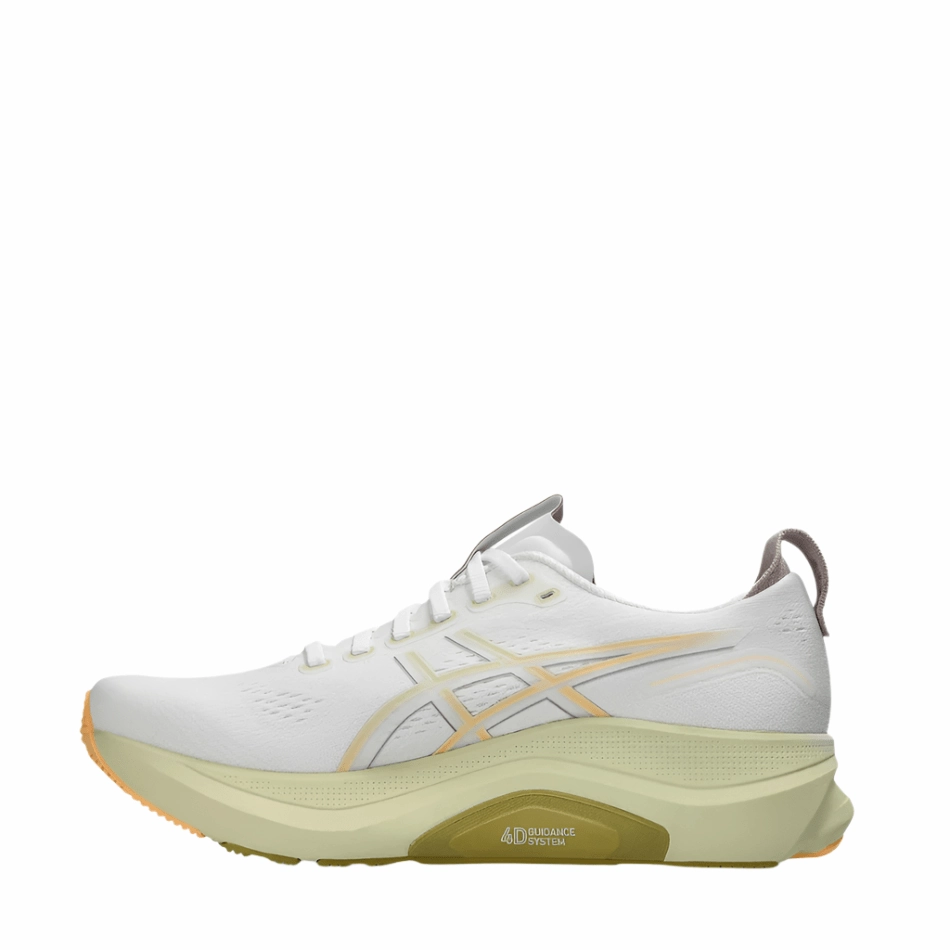 running for a way to stay motivated entry - level running shoes ASICS Men's GEL-KAYANO 32 Running Shoes in White/Orange Glow AW25
