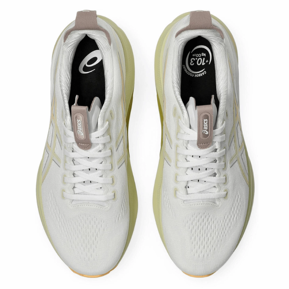 ASICS Men's GEL-KAYANO 32 Running Shoes in White/Orange Glow AW25 Comfort - arch