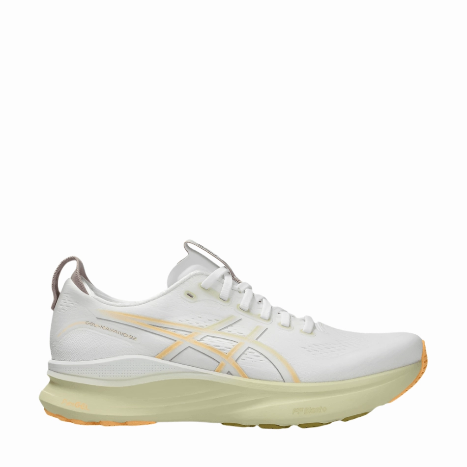 Comfortable Ball ASICS Men's GEL-KAYANO 32 Running Shoes in White/Orange Glow AW25