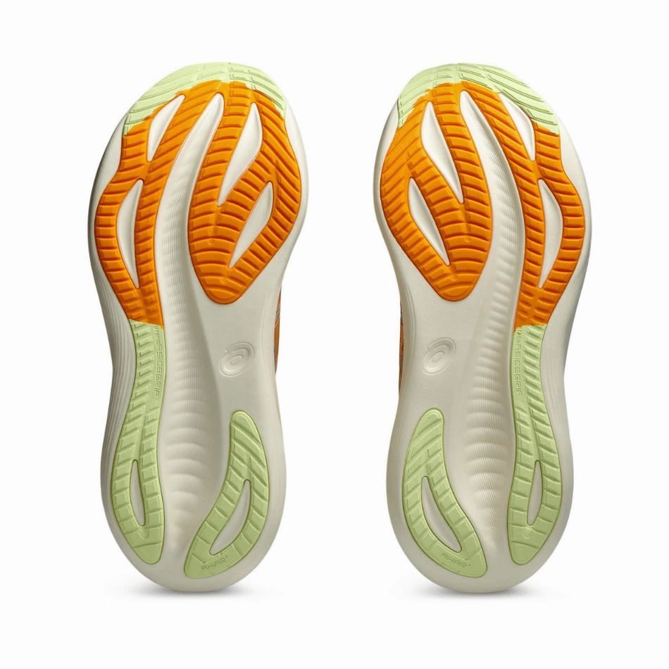 ASICS Men's GEL-NIMBUS 27 Running Shoes in Amber/Neutral Pink SS25 Outsoles Flex Zones