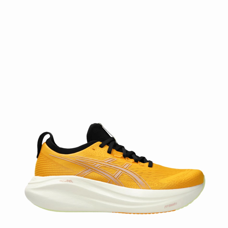Soft foam ASICS Men's GEL-NIMBUS 27 Running Shoes in Amber/Neutral Pink SS25