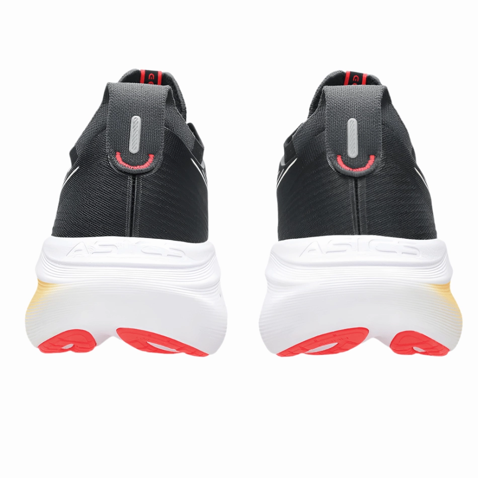 exercise routine ASICS Men's GEL-NIMBUS 27 Running Shoes in Black/Kahki AW25