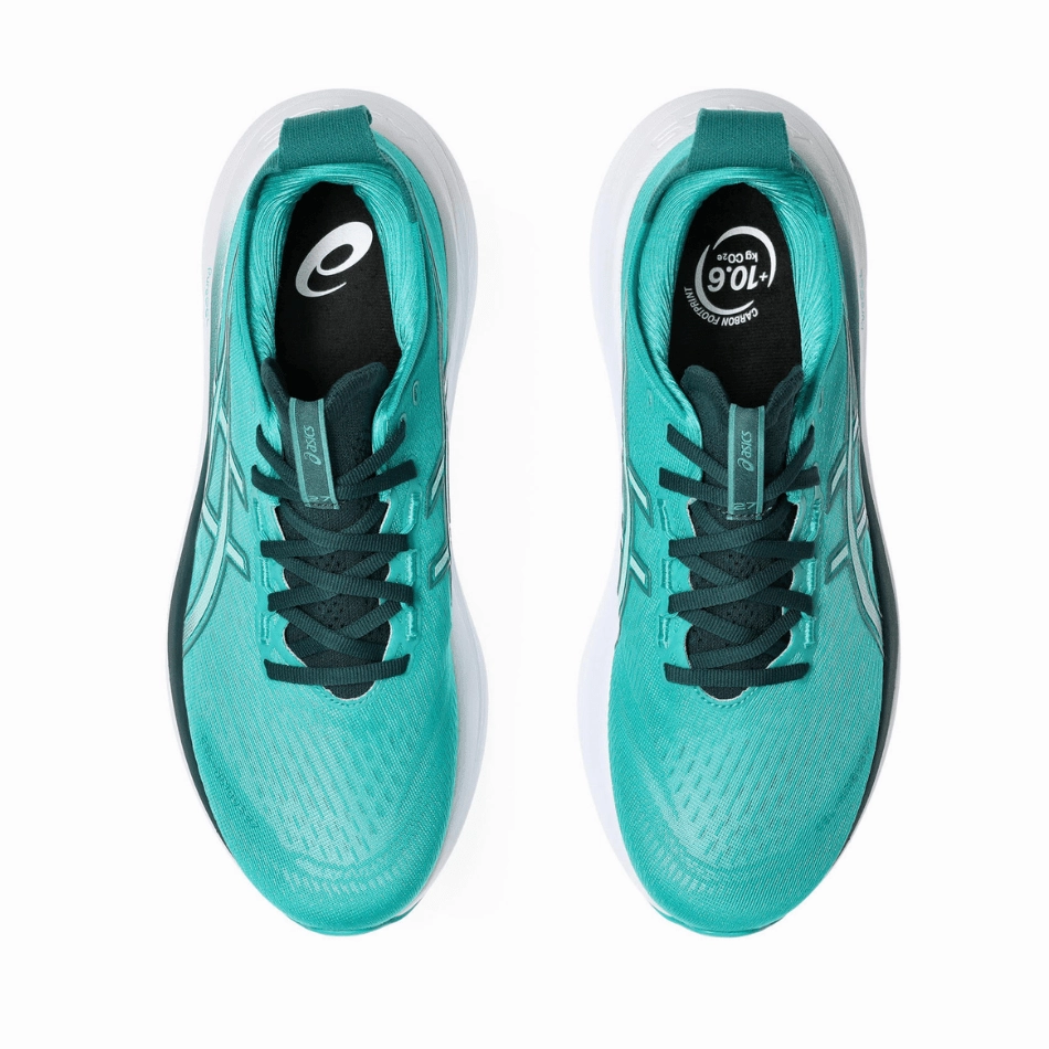 ASICS Men's GEL-NIMBUS 27 Running Shoes in Wave Teal/Saxon Green SS25 Pastel color