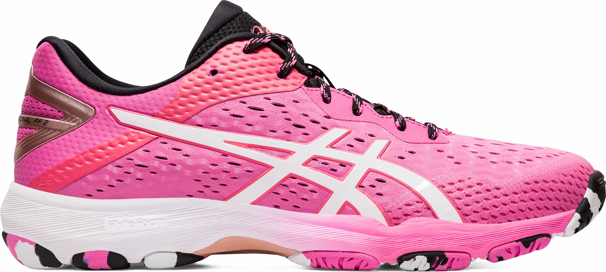Upgraded wear Work Out Asics Netburner Professional FF 2 Womens Netball Shoes - Pink