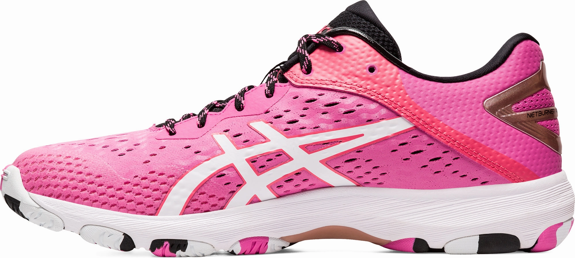 Asics Netburner Professional FF 2 Womens Netball Shoes - Pink LaceUp Temperature Regulating
