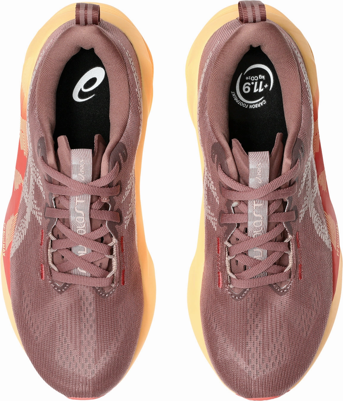 Collapsible Heel Design Asics NovaBlast 5 Womens Running Shoes - Red