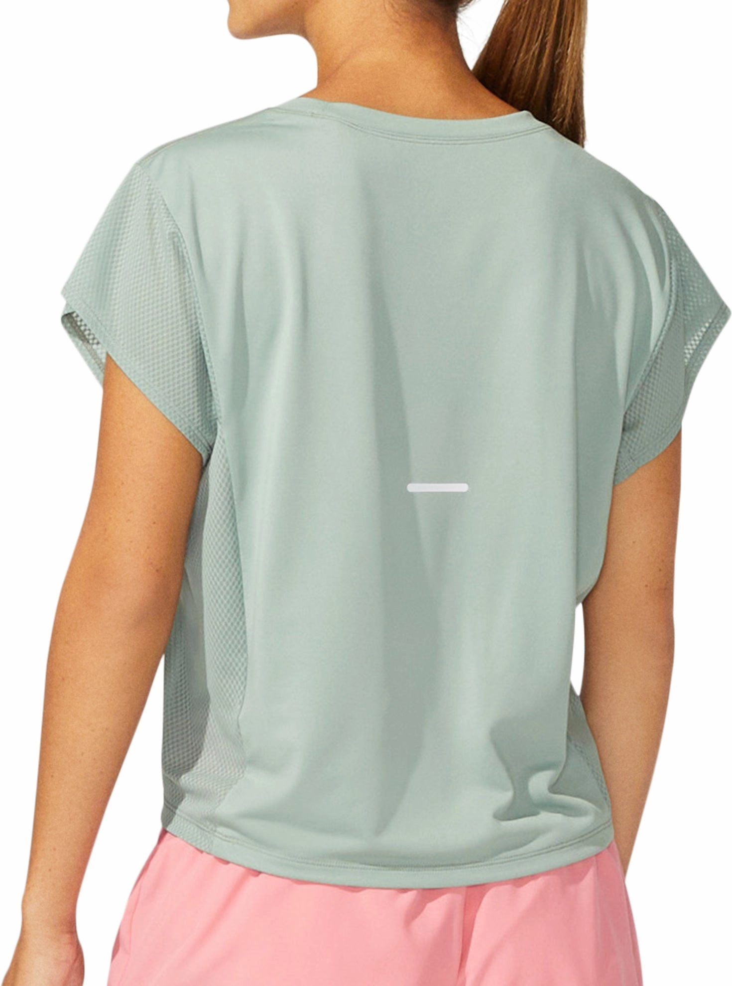 Asics SMSB Short Sleeve Womens Running Top - Grey NonRestrictive Cut