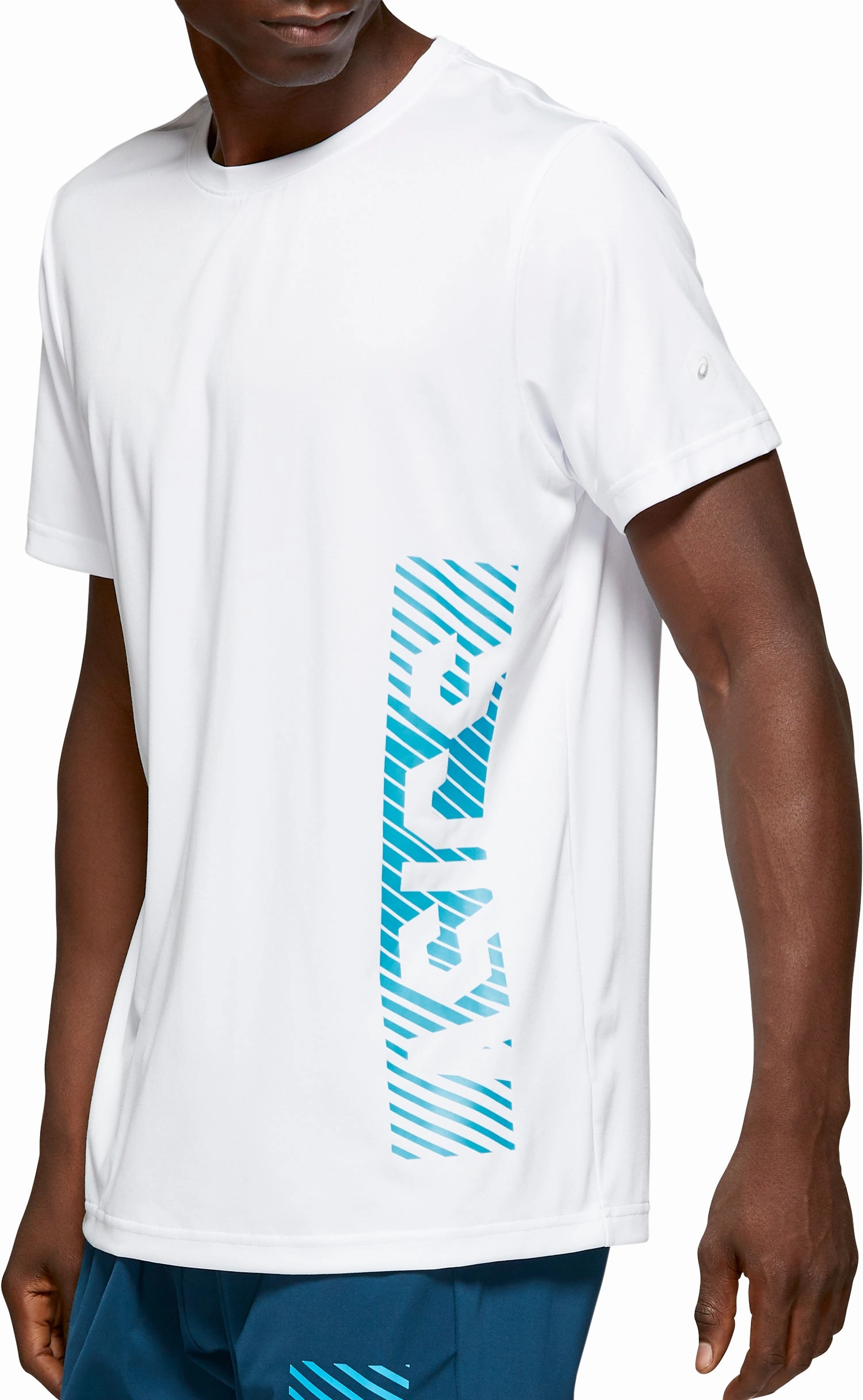 Non Toxic Materials Asics Solution Dye GPX Short Sleeve Mens Running Top - White