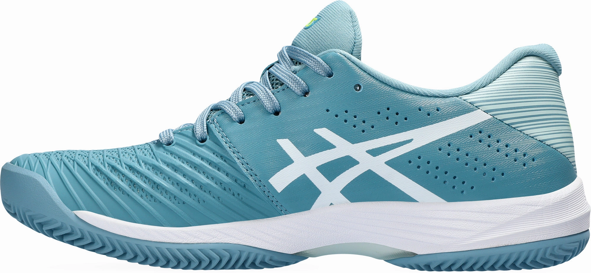 Grip Enhanced Outsole Asics Solution Swift FF Clay Womens Tennis Shoes - Blue