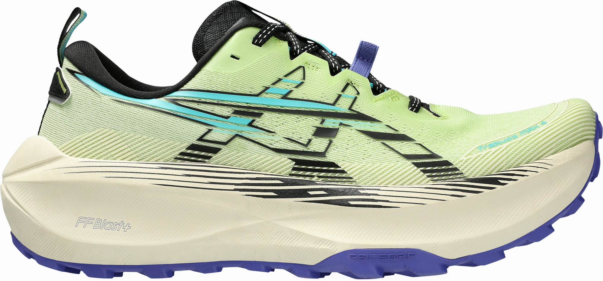 Asics Trabuco Max 4 Mens Trail Running Shoes - Green adjustable - fit shoes