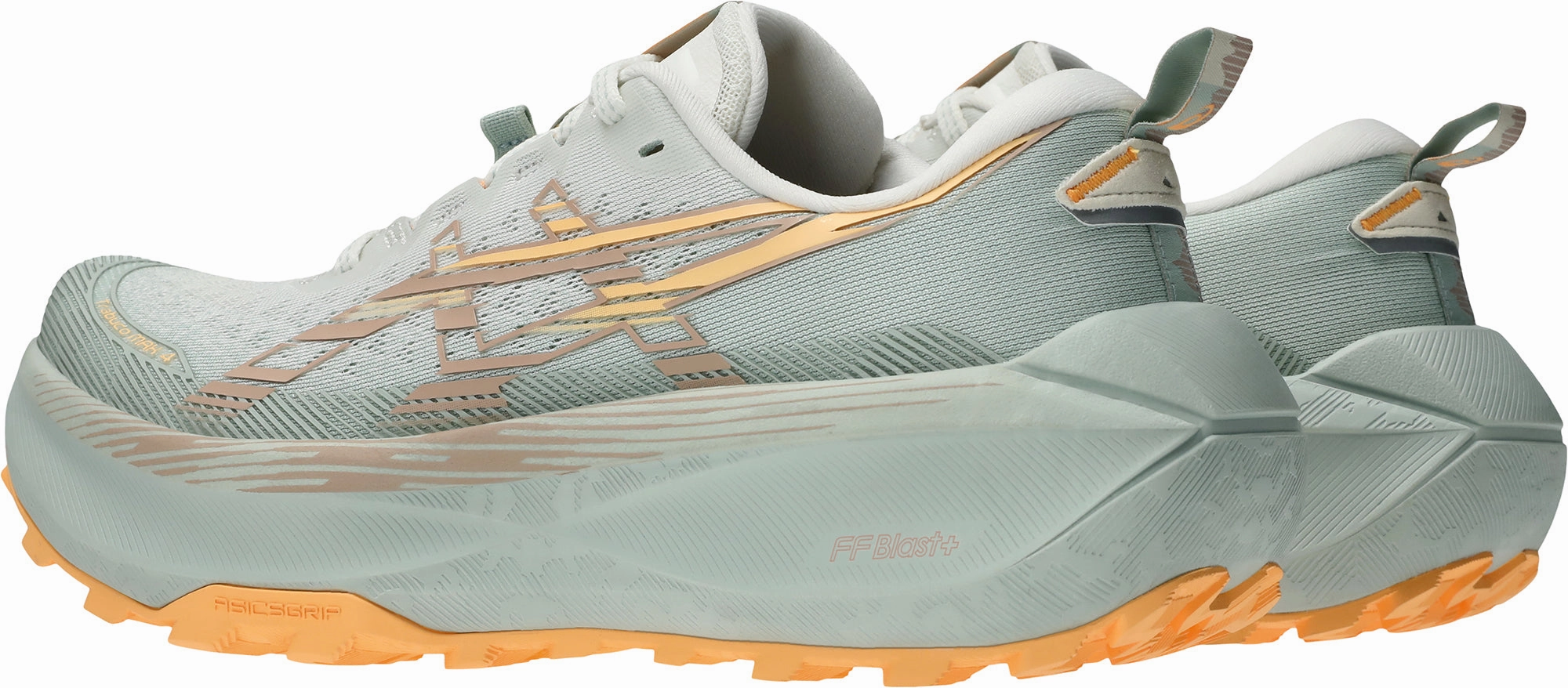 Asics Trabuco Max 4 Womens Trail Running Shoes - Green Torsion Control System Leather Luxury