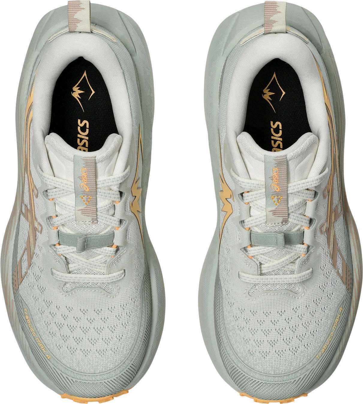 Asics Trabuco Max 4 Womens Trail Running Shoes - Green Torsional Flexibility System Non Chafing Trim