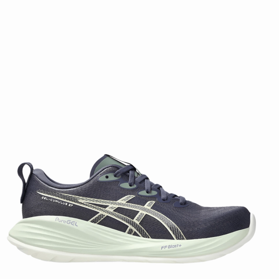 ASICS Women's GEL-CUMULUS 27 Running Shoes in Indigo Fog/Cream AW25 treadmill tool