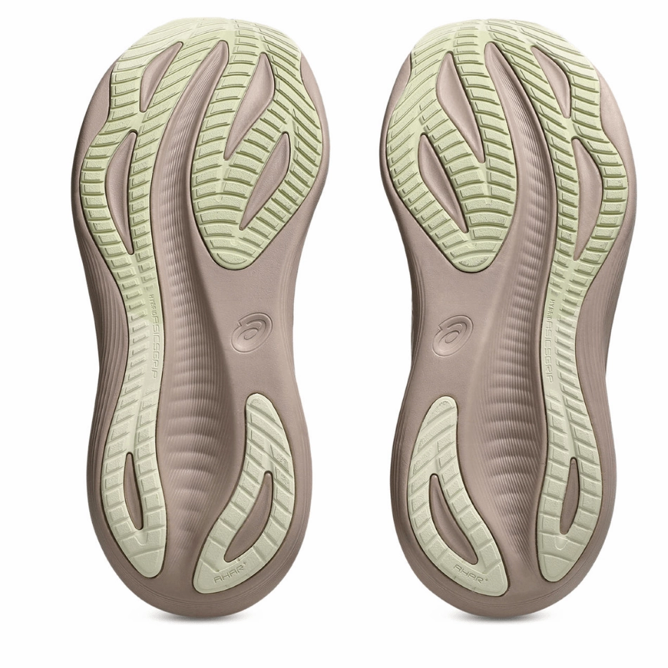 uneven - surface running gear Rolling Motion Design ASICS Women's GEL-NIMBUS 27 Running Shoes in Fawn/Birch AW25