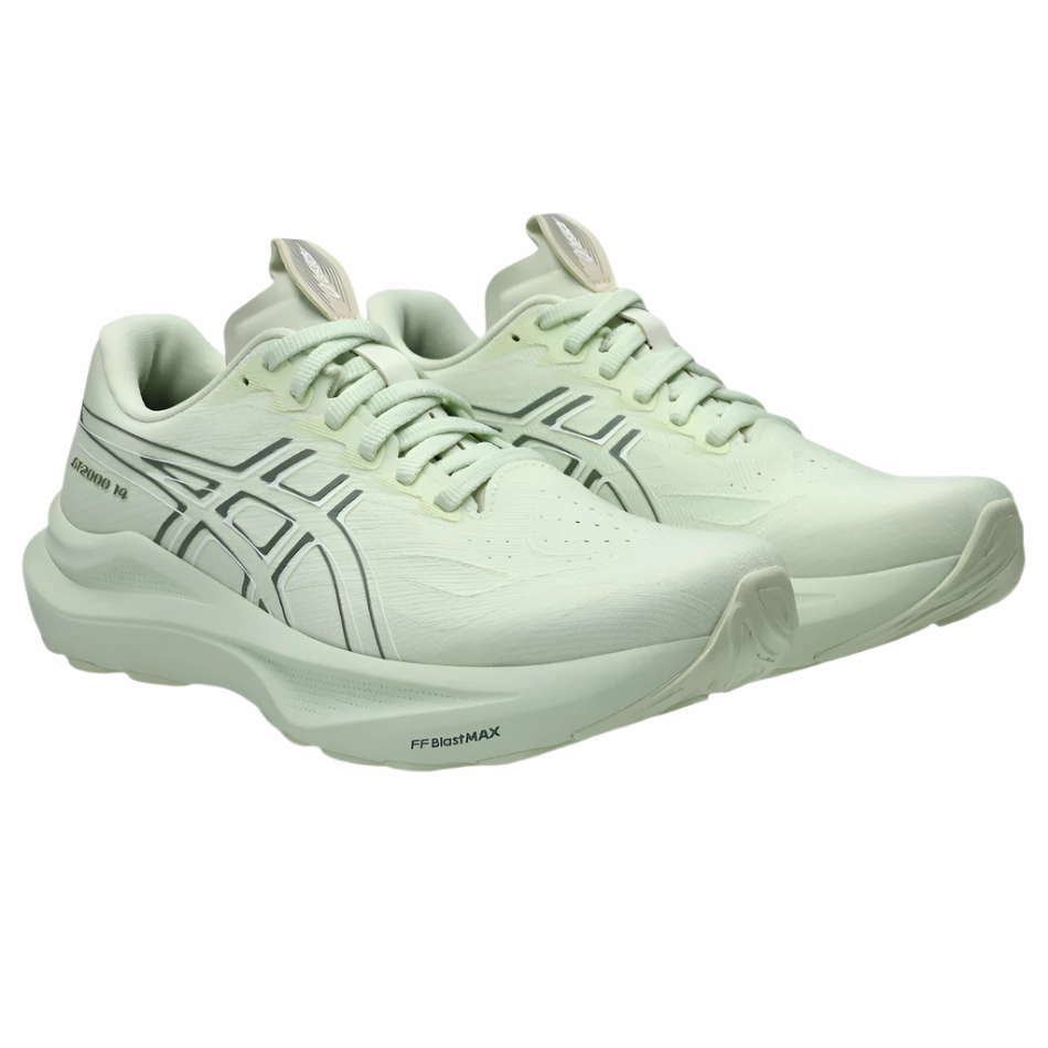 ASICS Women's GT-2000 v14 Running Shoes in Whisper Green/Monument Blue AW25 Stretchy running in a glacier area shoes