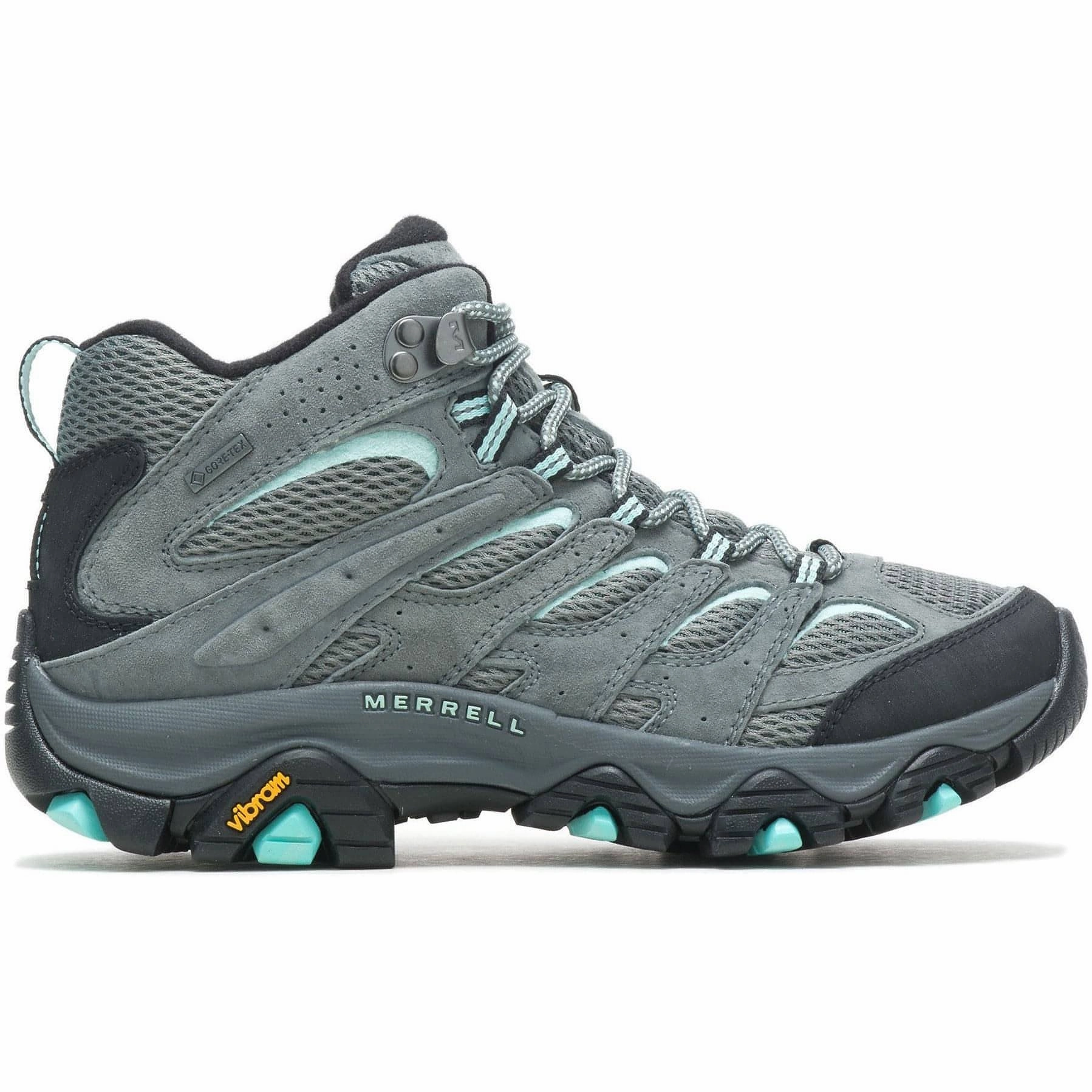 Merrell Moab 3 Mid GORE-TEX Womens Walking Boots - Grey Shock Absorbing Sole Design training - shoes